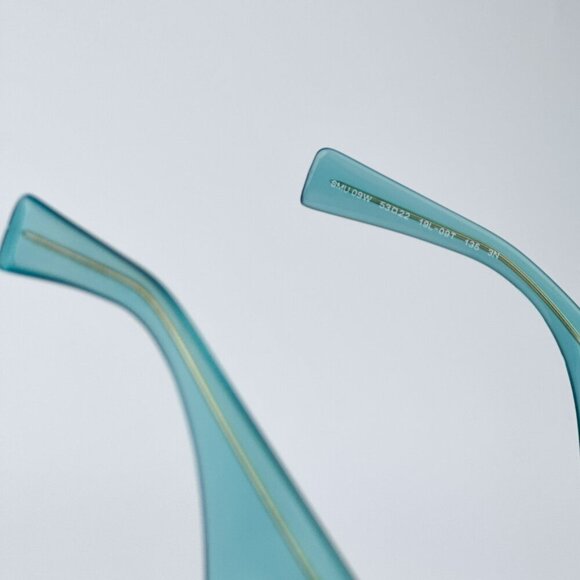 Miu Miu MU09WS 19L09T BRAND NEW Sunglasses Ivy Opal Dark Grey Rectangle Women - Picture 10 of 12